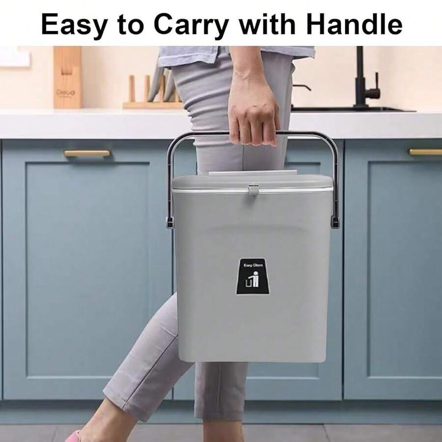 Compost Bin Countertop - 9L Kitchen Compost Bin With Handle