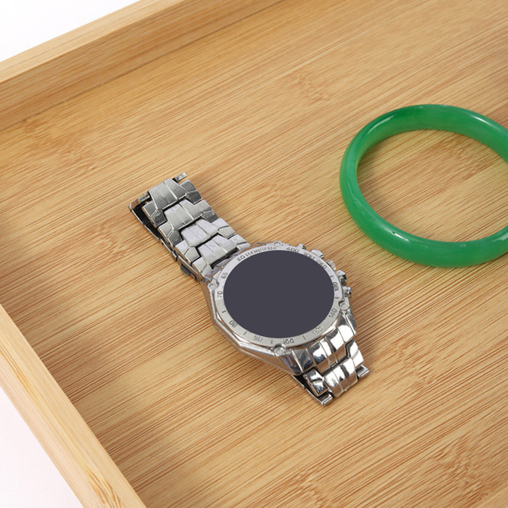 Sustainable Living Is - Bamboo Jewelry Dish Tray Elegant Sustainable