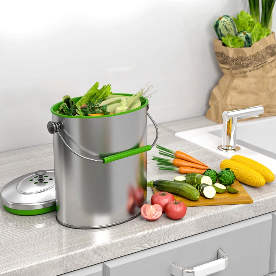 Titanium 1.6 Gallon Oval Compo – Compost Bin Countertop recenzja i cena